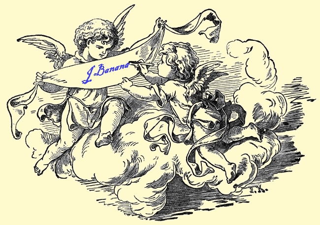 (Line drawing of cherubs)