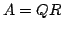 $ A=QR$