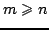 $ m\geq
n$