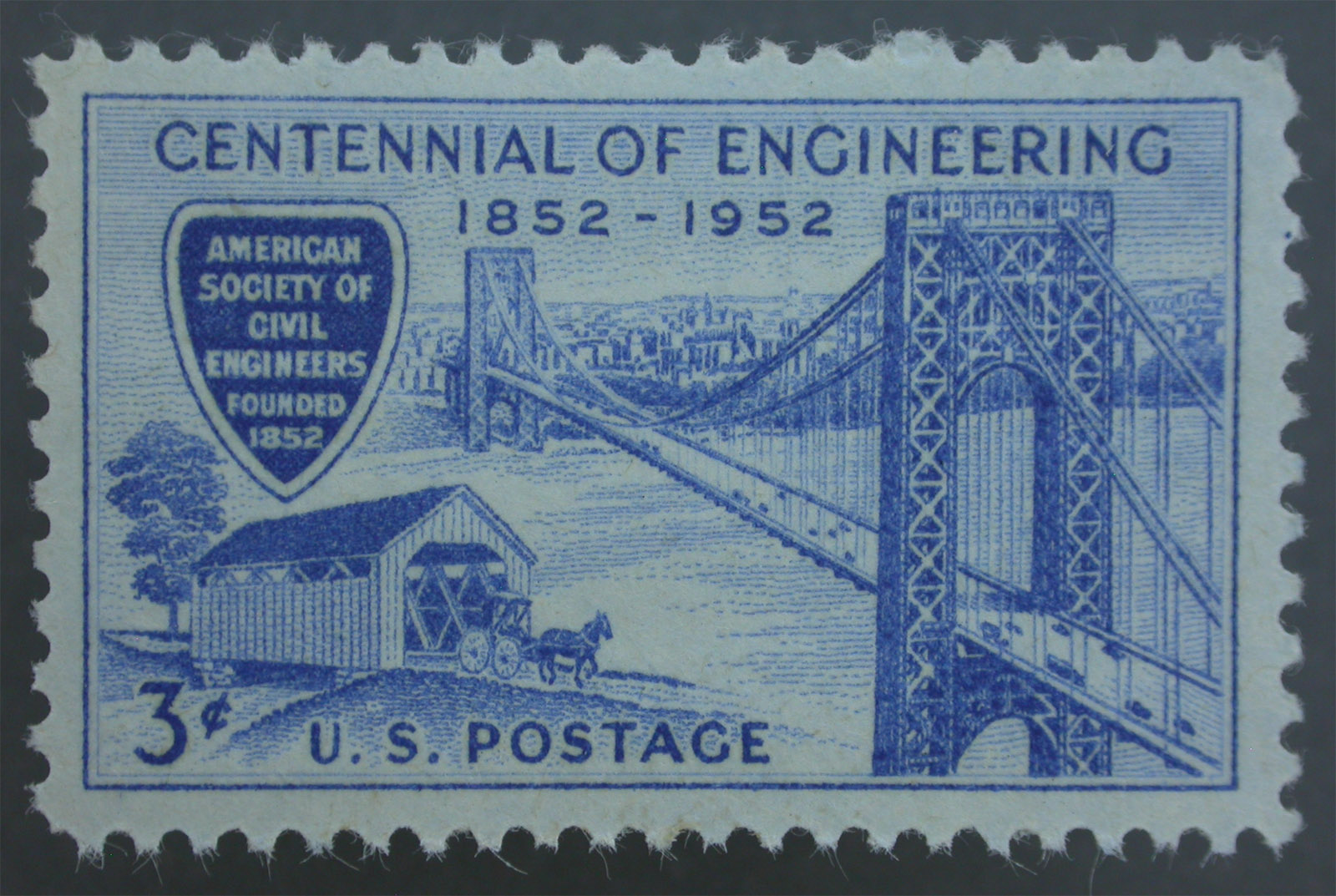 3 cent postal stamp from 1952