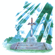 A drawing of the Master Sword